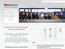 Tablet Screenshot of hinze-stahl.de